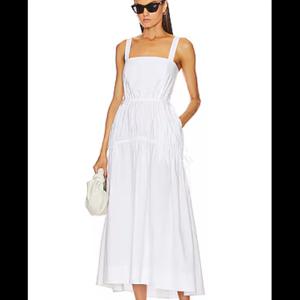 HELSA White Poplin Maxi Dress
